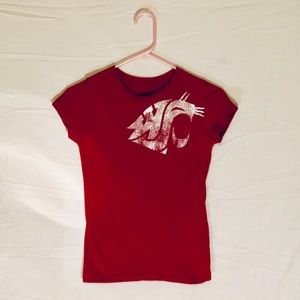 WSU SEXY COUGARS SHIRT CRIMSON SPARKLY COUGS!!